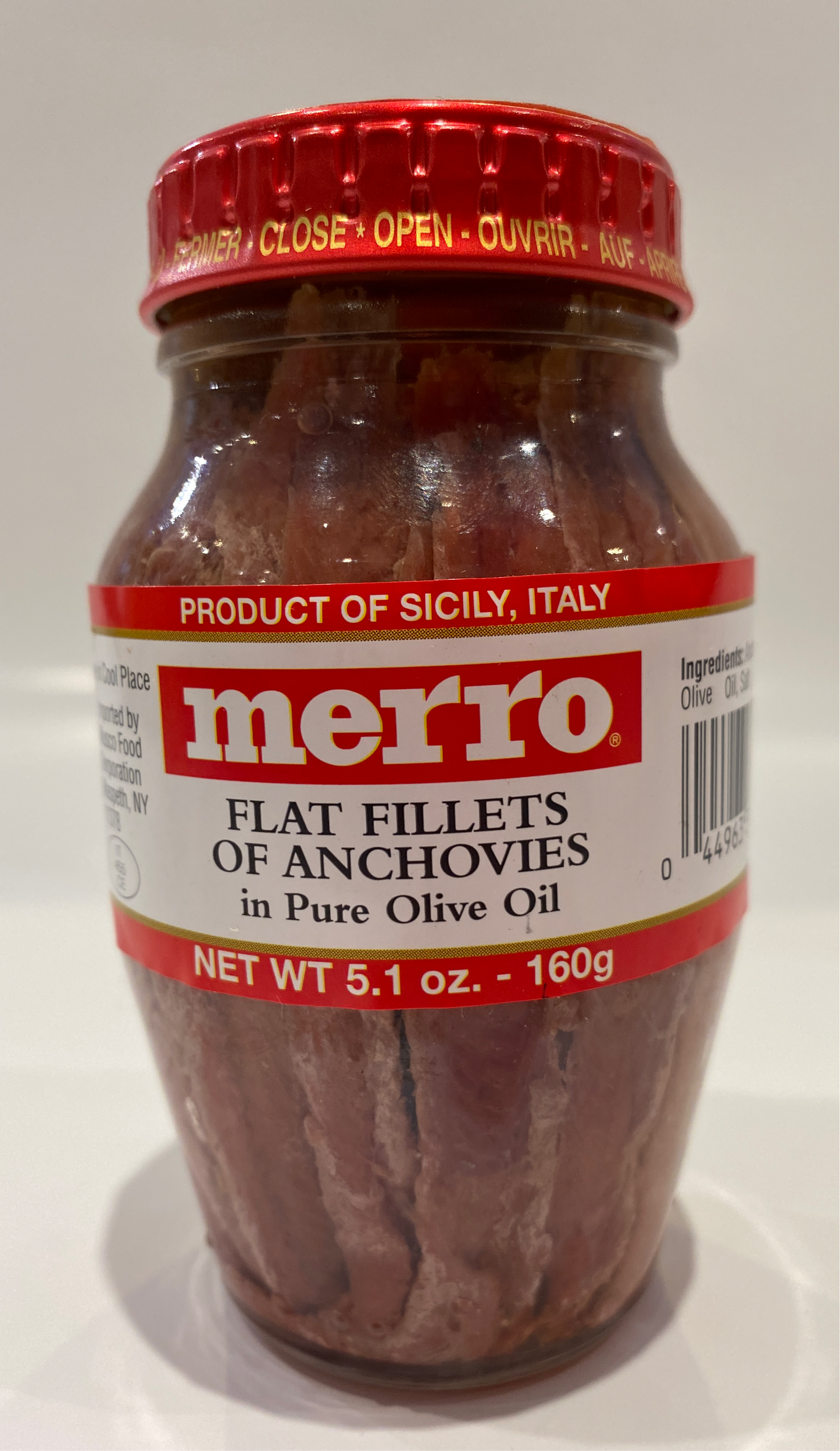 Merro - Flat Fillets of Anchovies - 160g (5.1 oz)