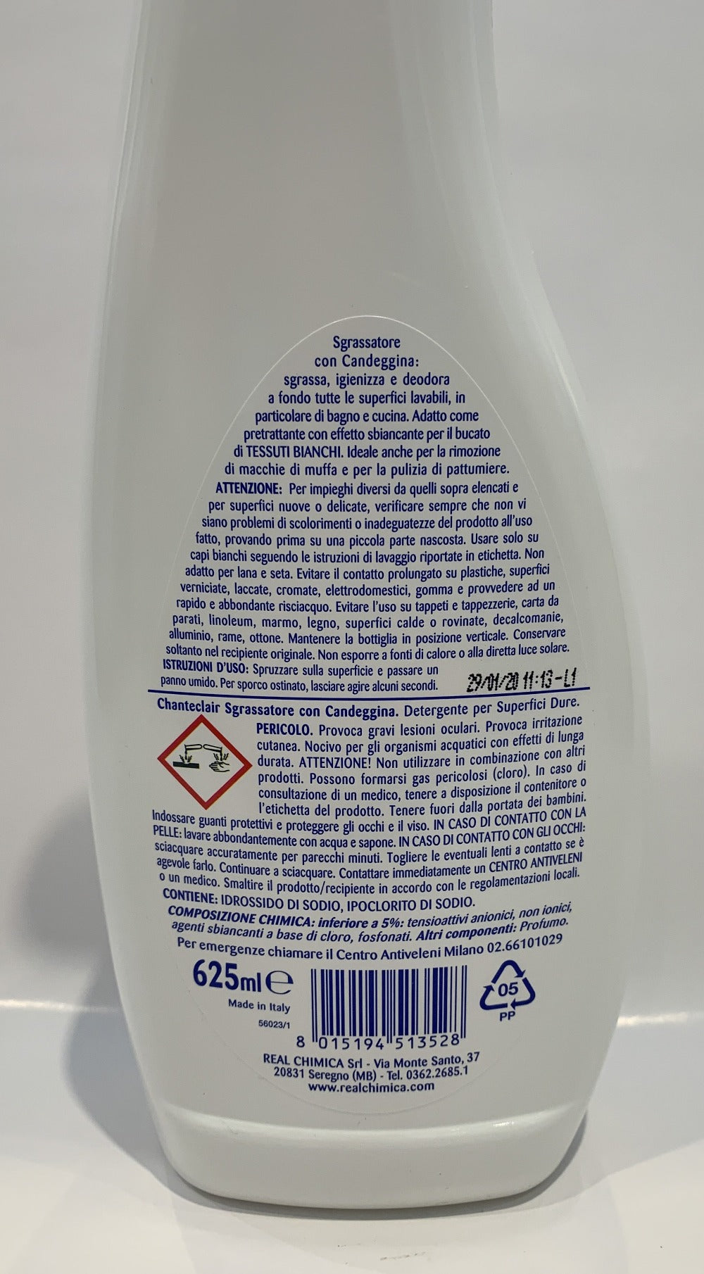 Chante Clair - Sgrassatore Universale - Candeggina -  625 ml Spray Bottle