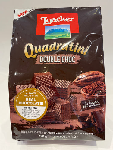 Loacker - Quadratini Double Chocolate Wafers - 250g (8.82oz)