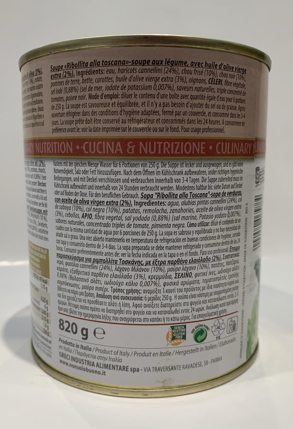 Greci - Ribollita alla Toscana - 820g (28.9 oz)