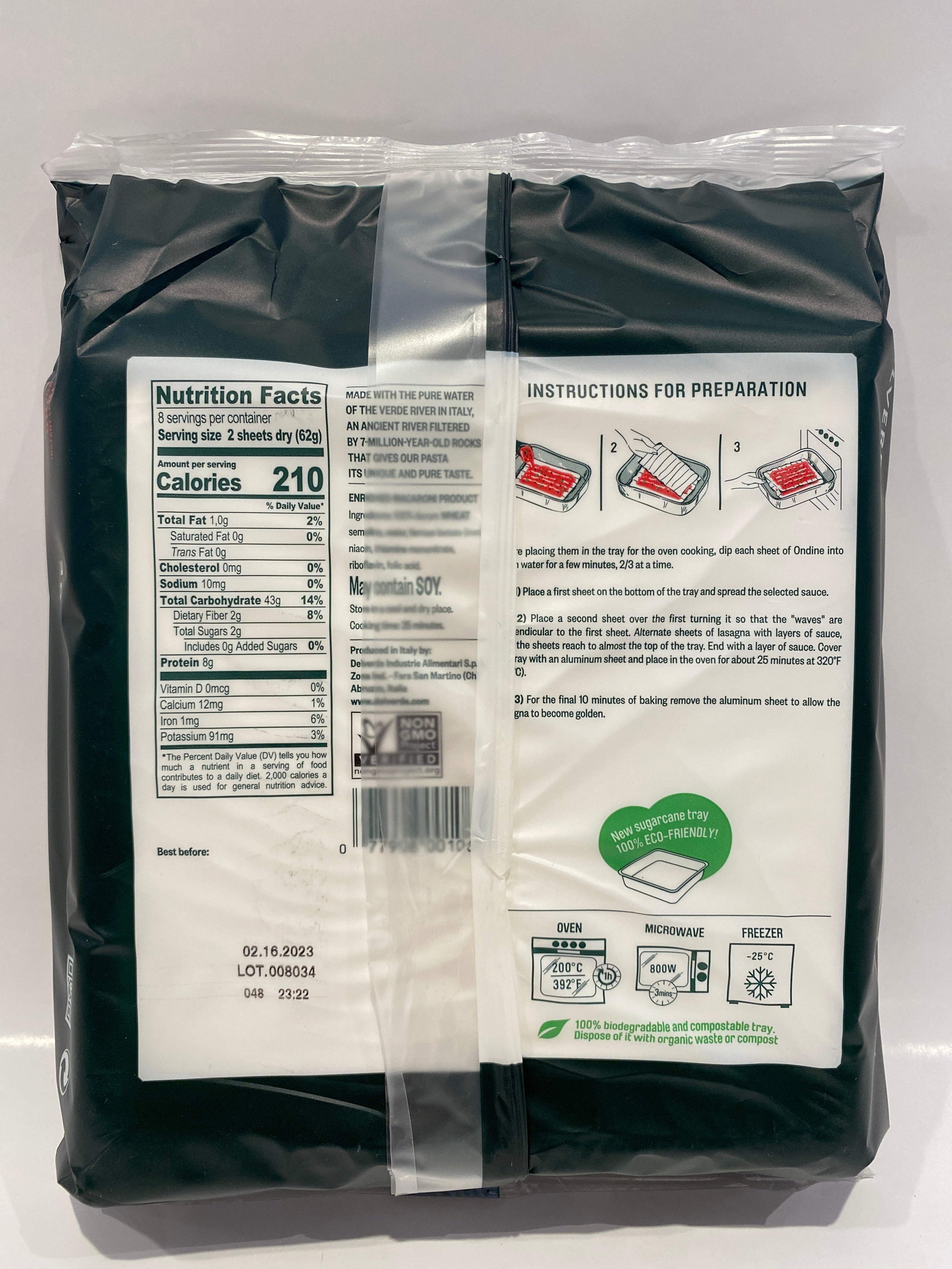 Delverde - Ondine Instant Lasagna Semolina # 106 - 500g (17.06 oz