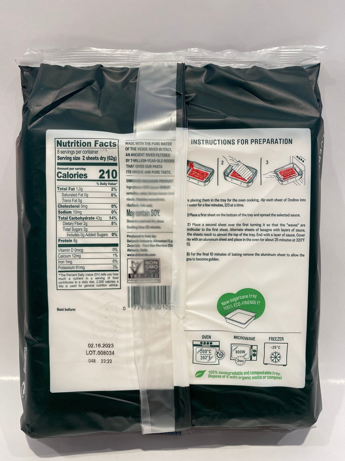 Delverde - Ondine Instant Lasagna Semolina # 106 - 500g (17.06 oz)