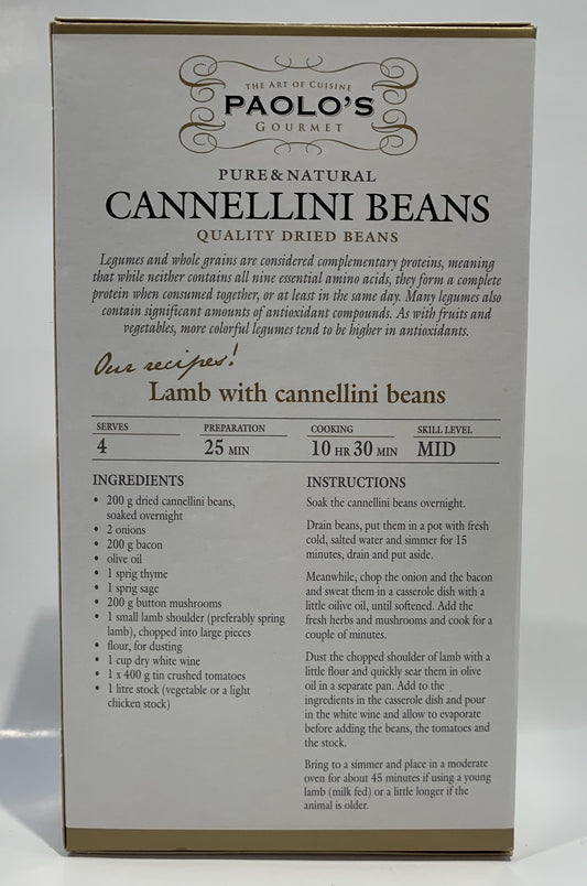 Paolo's - Dry Cannellini White Beans - 500g (17.6 oz)
