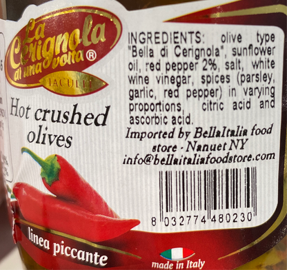 La Cerignola - Hot Crushed Olives (Piccante) - 19.40 oz