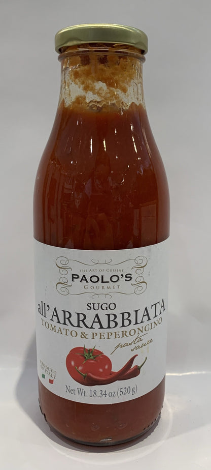 Paolo's - Tomato Sauce - All'arrabiata - 520g (18.34 oz)