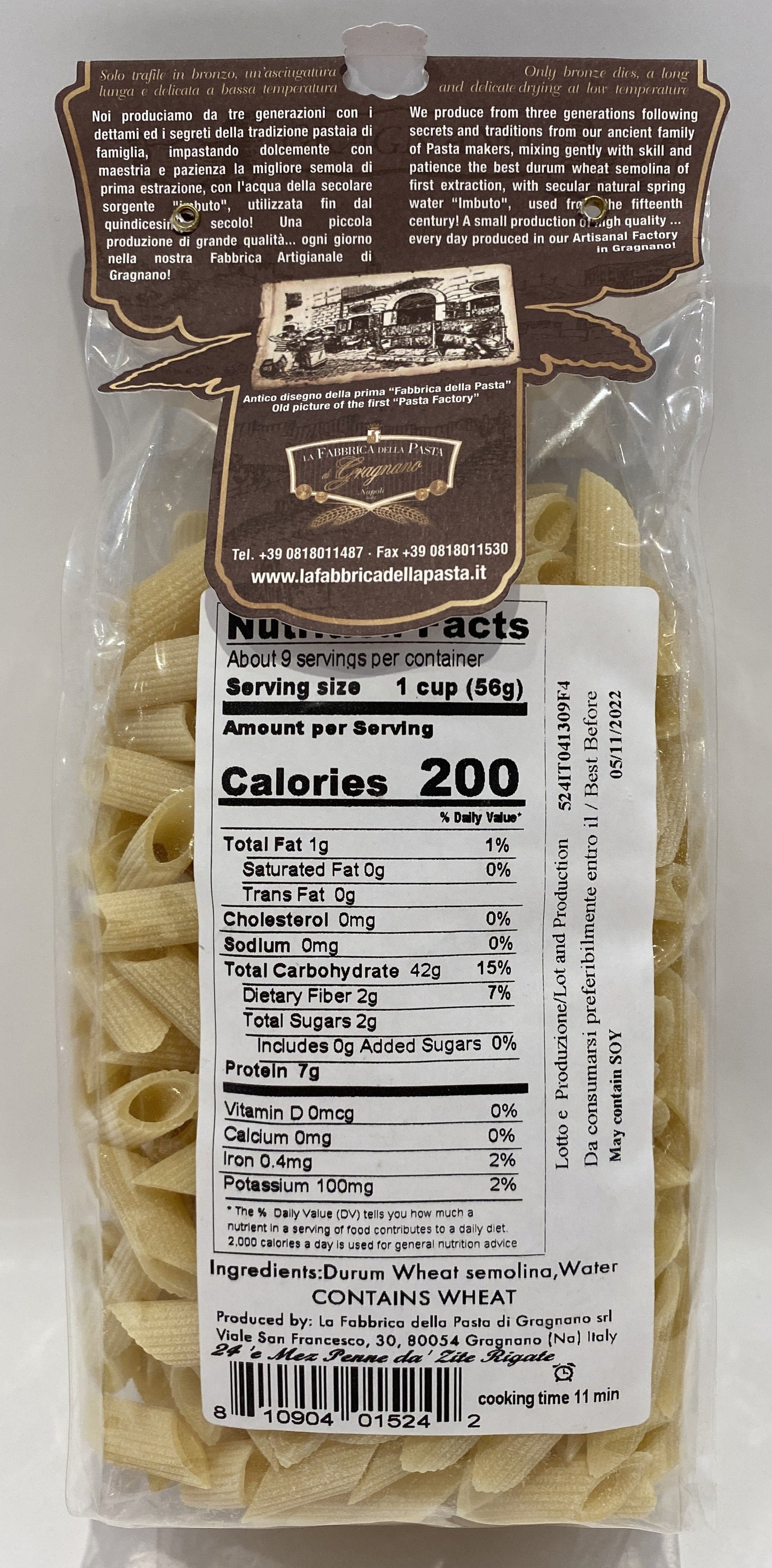 La Fabbrica Della Pasta Di Gragnano - E Mezze Penne Rigate - 17.6 oz