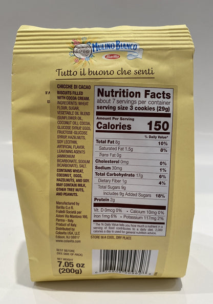 Mulino Bianco - Chicche -  Crema Al Cacao - 7.05 oz