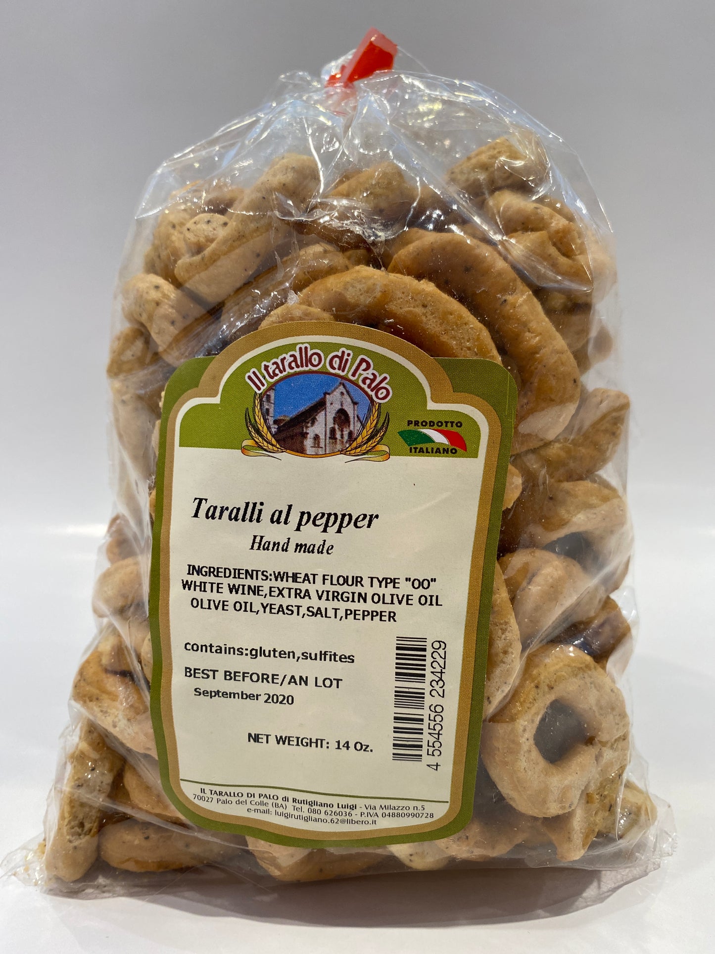 Il Tarallo Di Palo - Taralli Al Pepper - 14 oz
