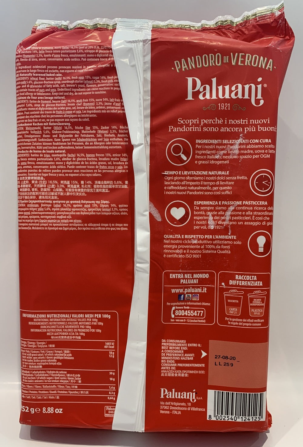 Paluani - Pandorini Classici - 252g (8.88 oz)