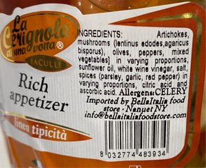 La Cerignola - Rich Appetizer Mixed Vegetables -19.40 oz