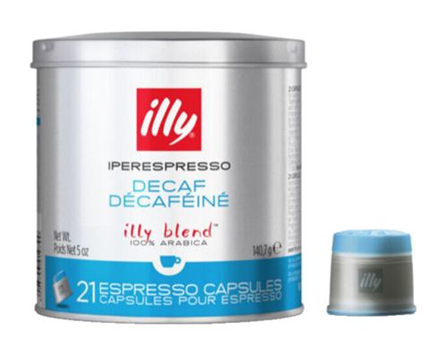 illy iperEspresso Capsules - Decaf Capsule - 21 Capsules (Blue)