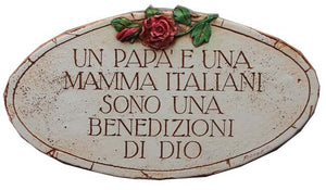 Una mamma Italiana (Round) - Wall Plaque