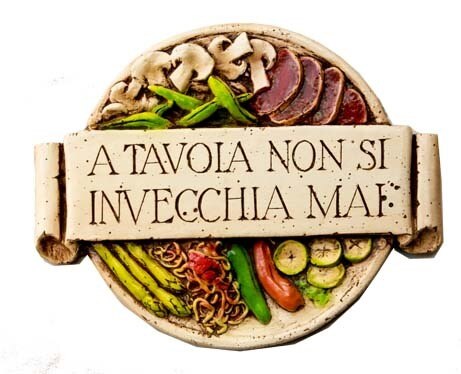 A tavola non si invecchia mai - Wall Plaque