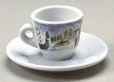 Nuova Point -  Italian Scenery Espresso Cups & Saucers -  Set of 6