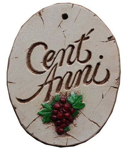 Cent Anni - (May You Live 100 Years) - Wall Plaque