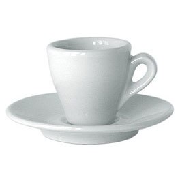 Nuova Point - Milano - Espresso Cups & Saucers - Set of 6  - White