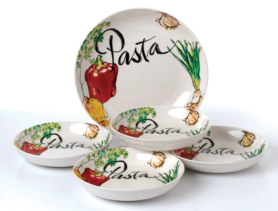 Lorren Home Trends - Pasta -  Vegetable - 5 PC Pasta Set