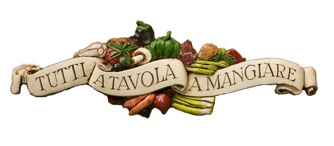 Tutti a Tavola a Mangiare - Everyone to table to eat! - Wall Plaque